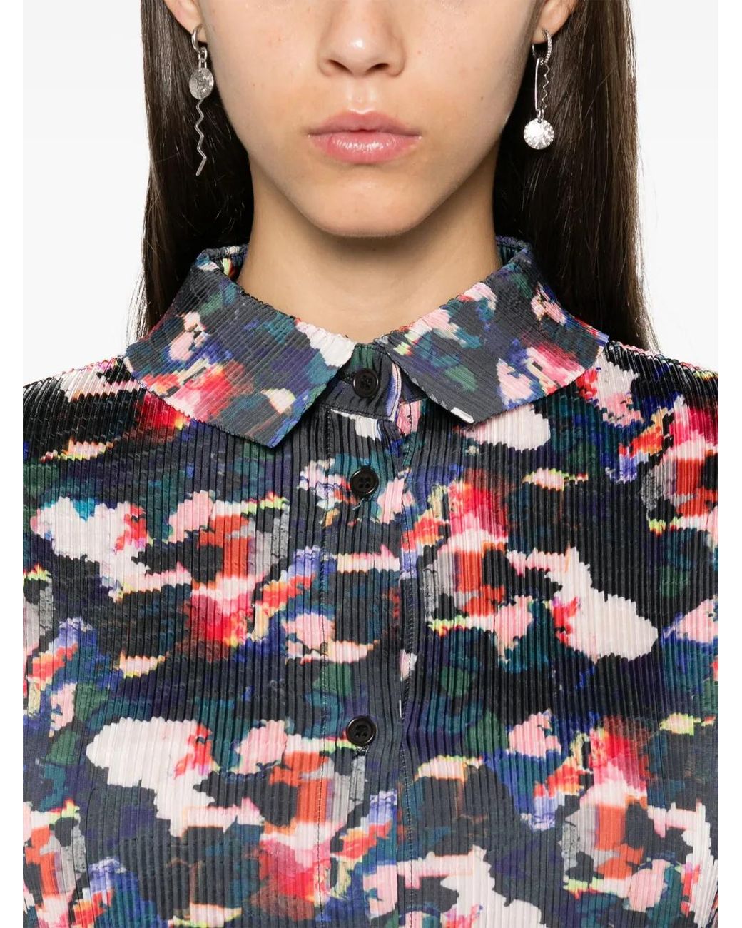 Henrik Vibskov Blue Remember Plissé Shirt
