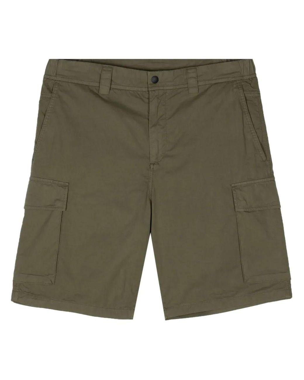 Woolrich Green Mid-Rise Cotton Cargo Shorts for men