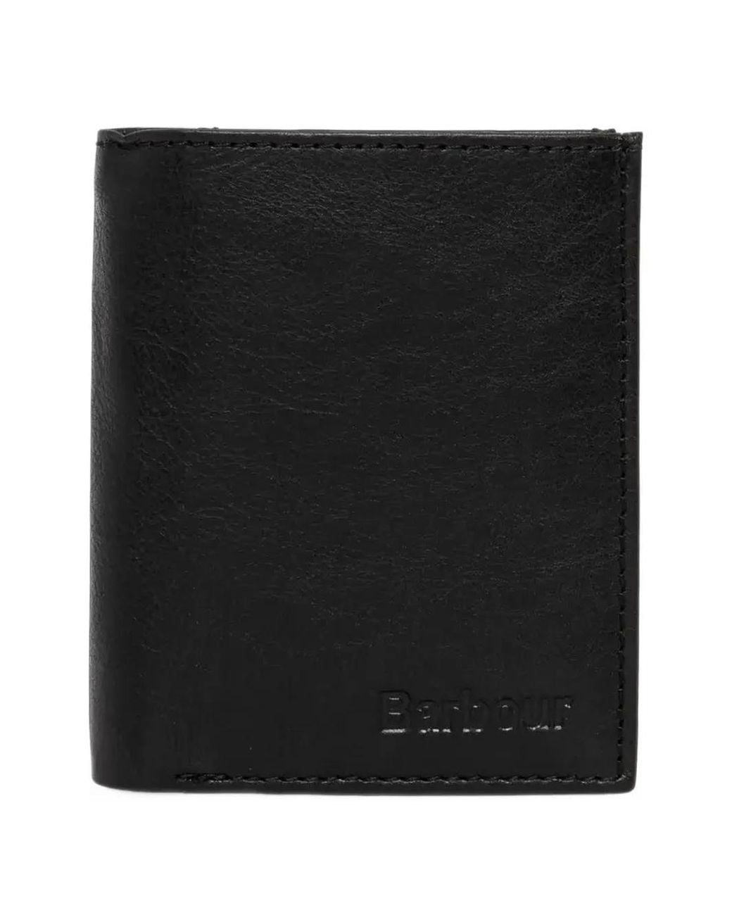 Barbour Black Colwell Logo-Debossed Leather Wallet for men