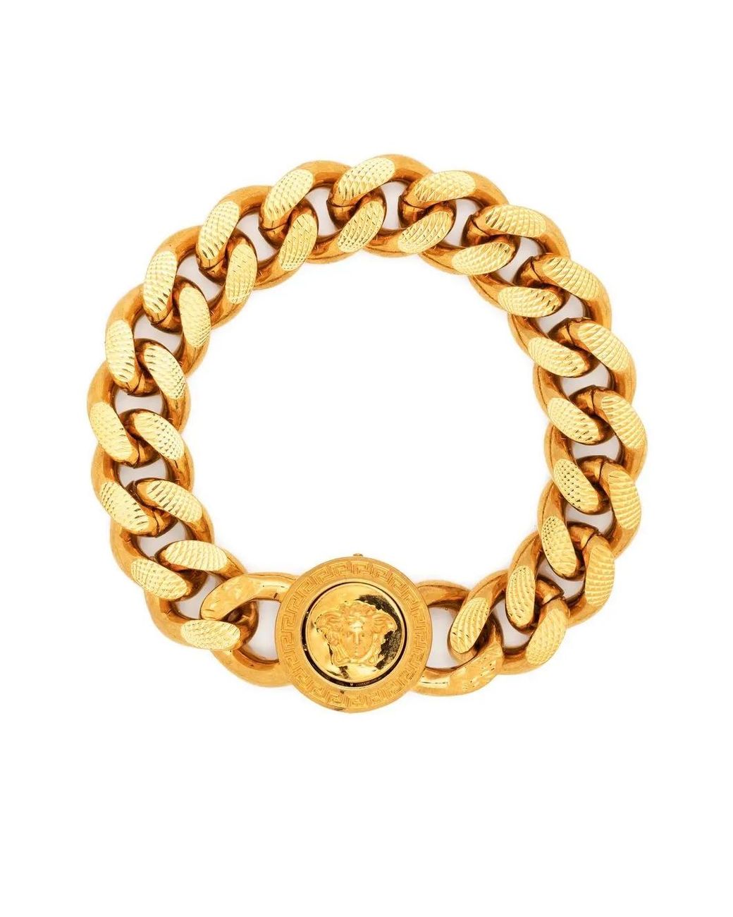 Versace Metallic Medusa Chain Bracelet for men