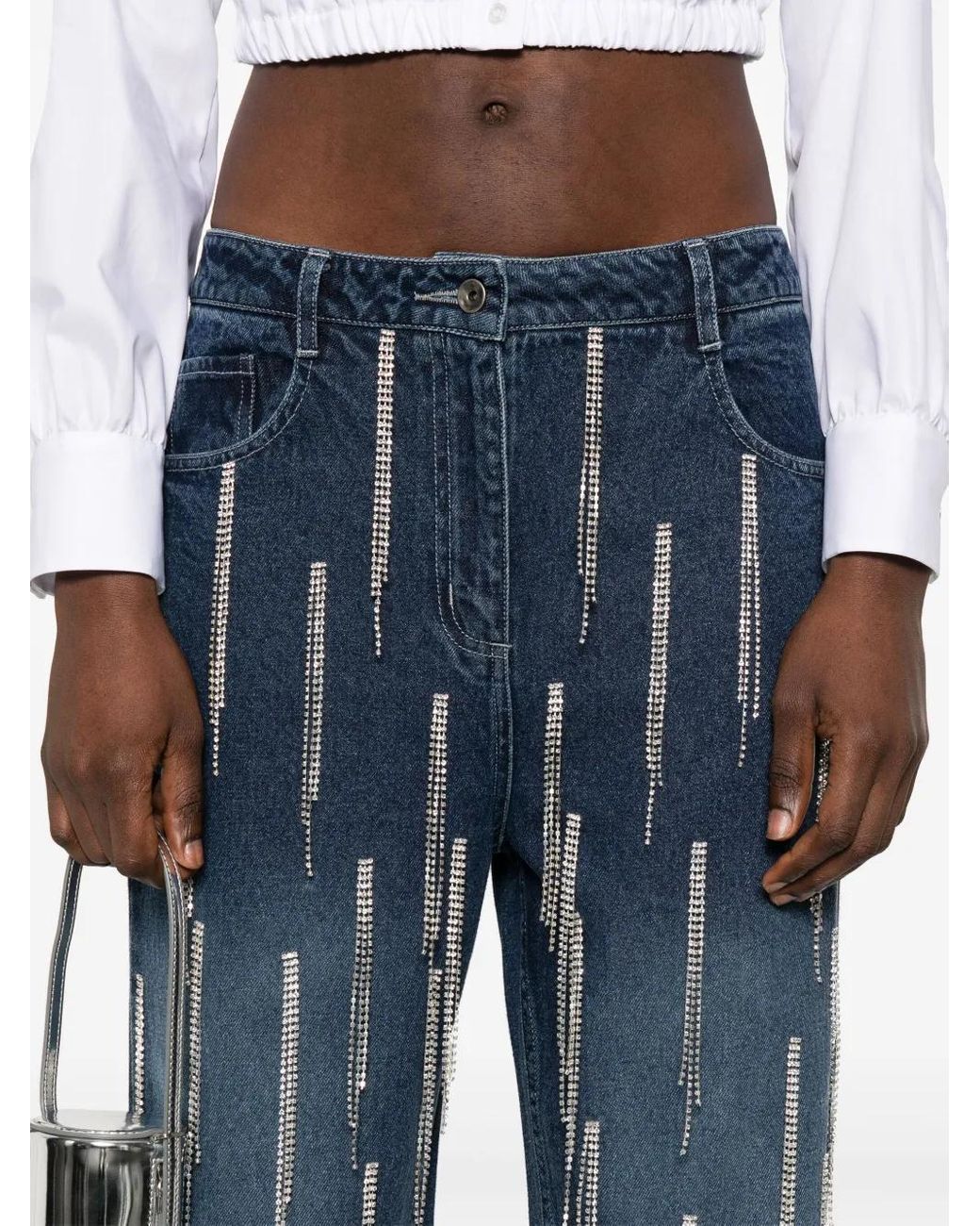 Patrizia Pepe Blue Rhinestones Jeans