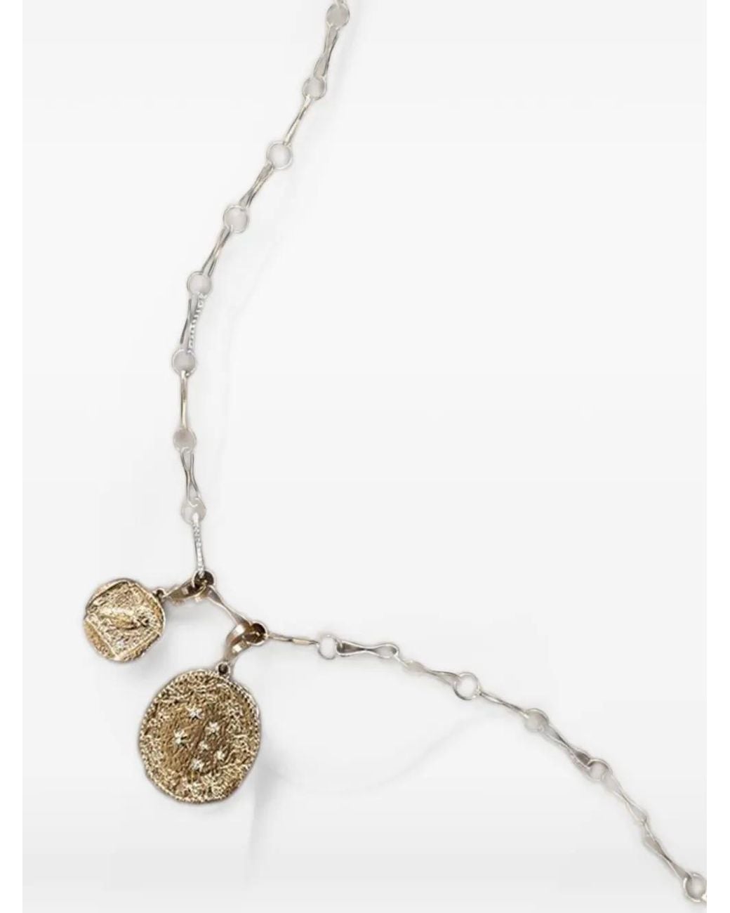 Azlee White Circle-Link Diamond Necklace