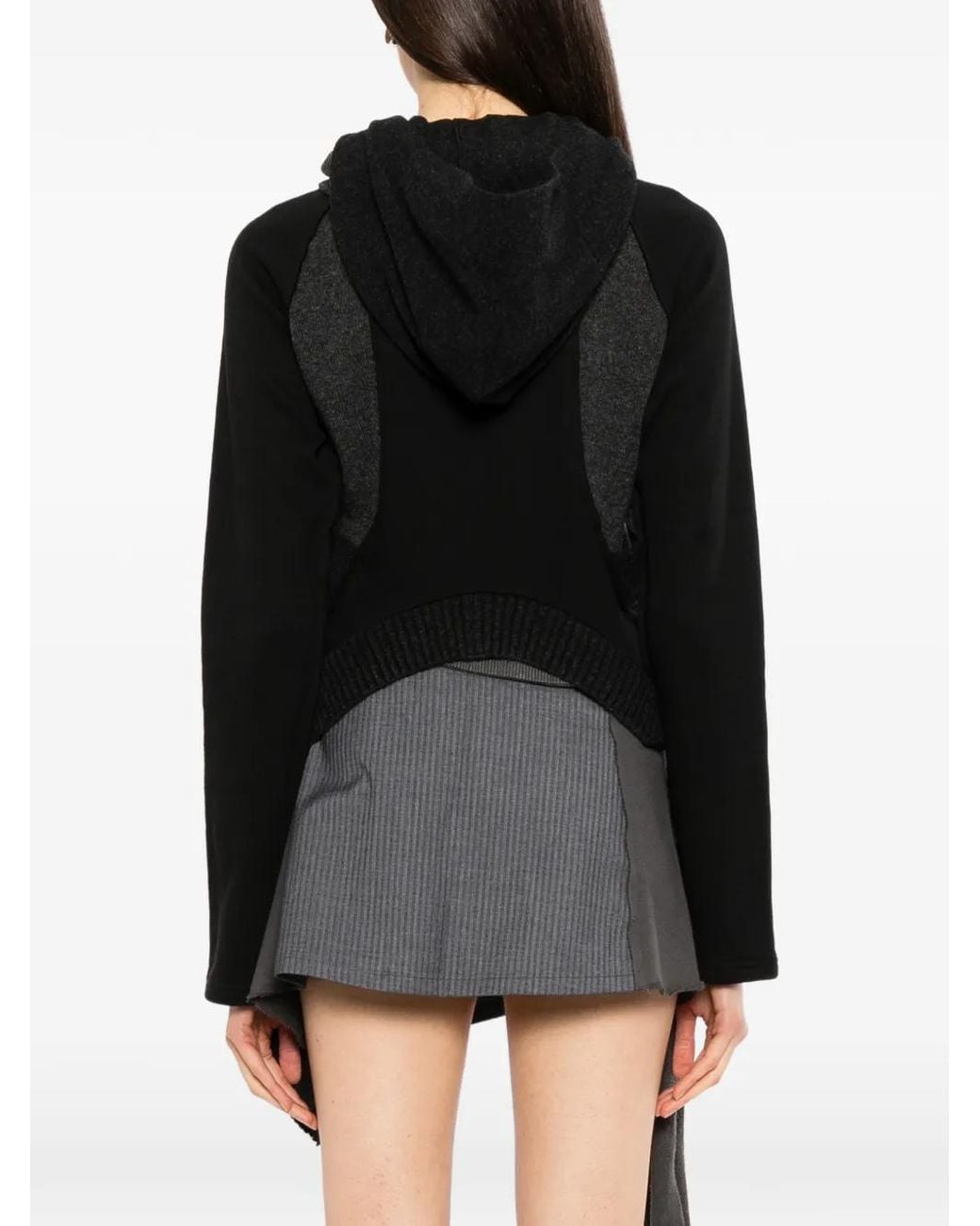 Hyein Seo Black Slashed Zipped Jacket