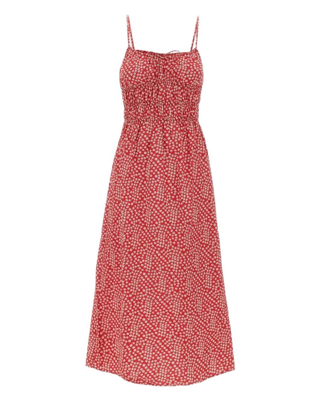 Faithfull the Brand Marianne Dress in Red | Lyst Faithfull the Brand Marianne Dress in Red | Lyst