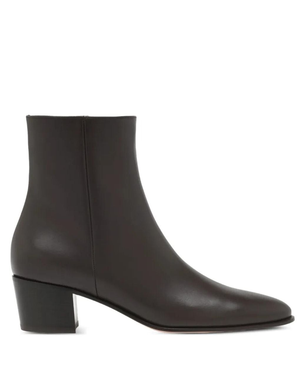 Gianvito Rossi Black Zip-Detail Leather Boots