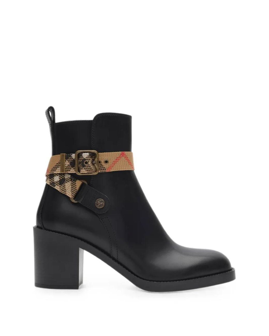 Burberry Black Leather Huntley Heel Boots
