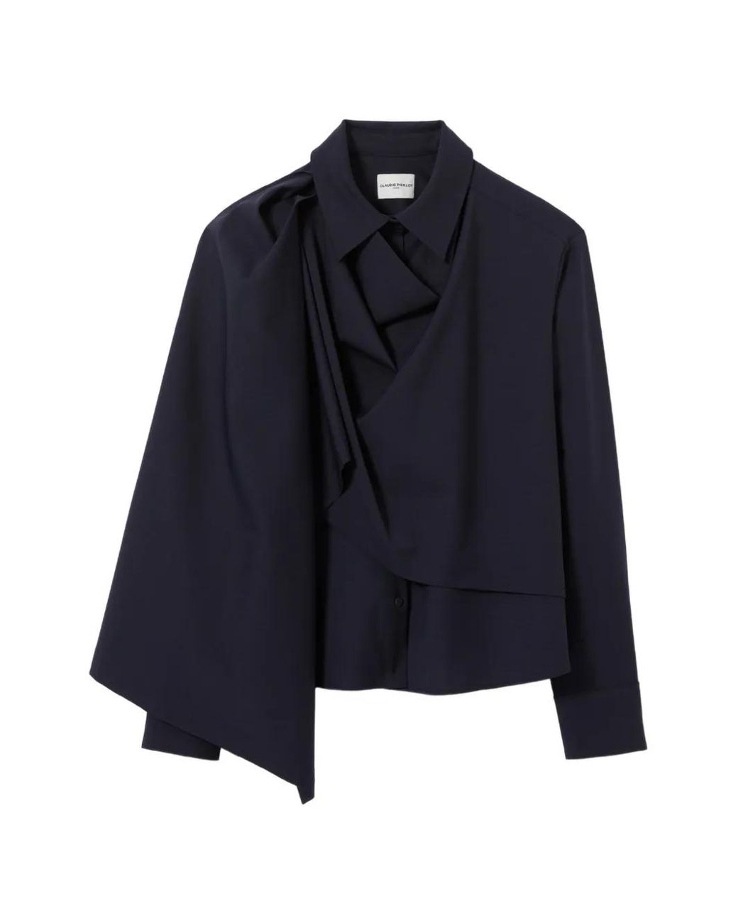 Claudie Pierlot Blue Veste Texturée À Design Châle