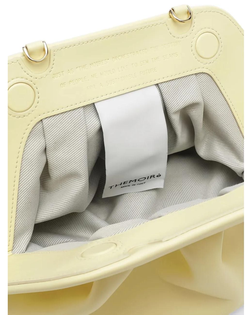 THEMOIRÈ Natural Tia Gathered Clutch Bag