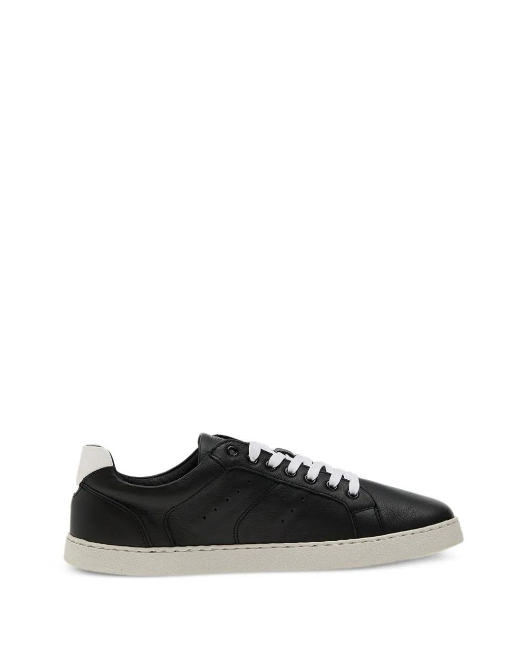 Groundies Black Round-Toe Lace-Up Sneakers