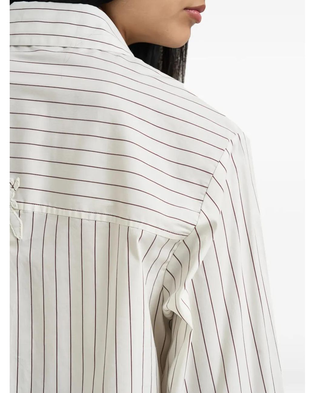 Patrizia Pepe White Striped Shirt