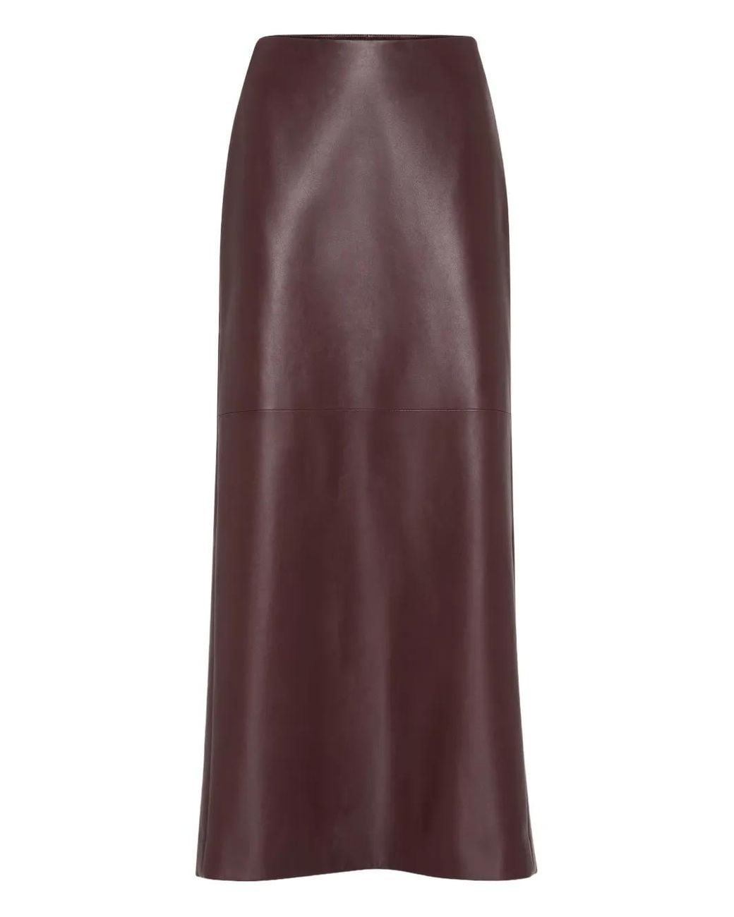 Brunello Cucinelli Leren Maxi-Rok in het Purple