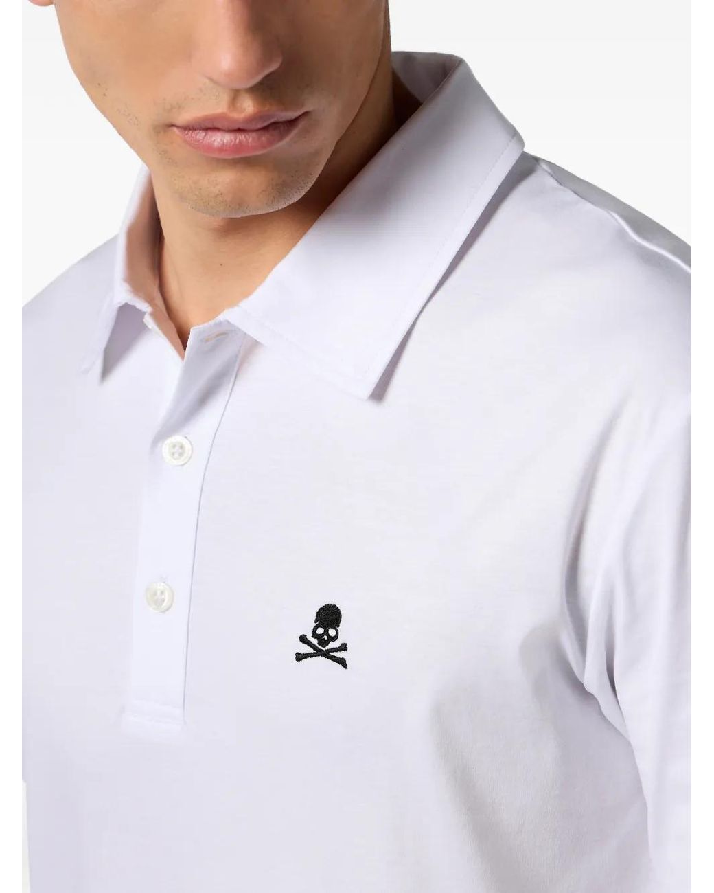Philipp Plein White Polo Shirt for men