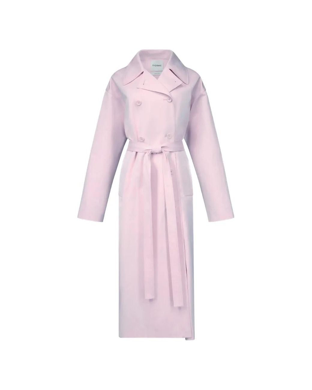 FFORME Pink Leonie Double-Breasted Trench Coat