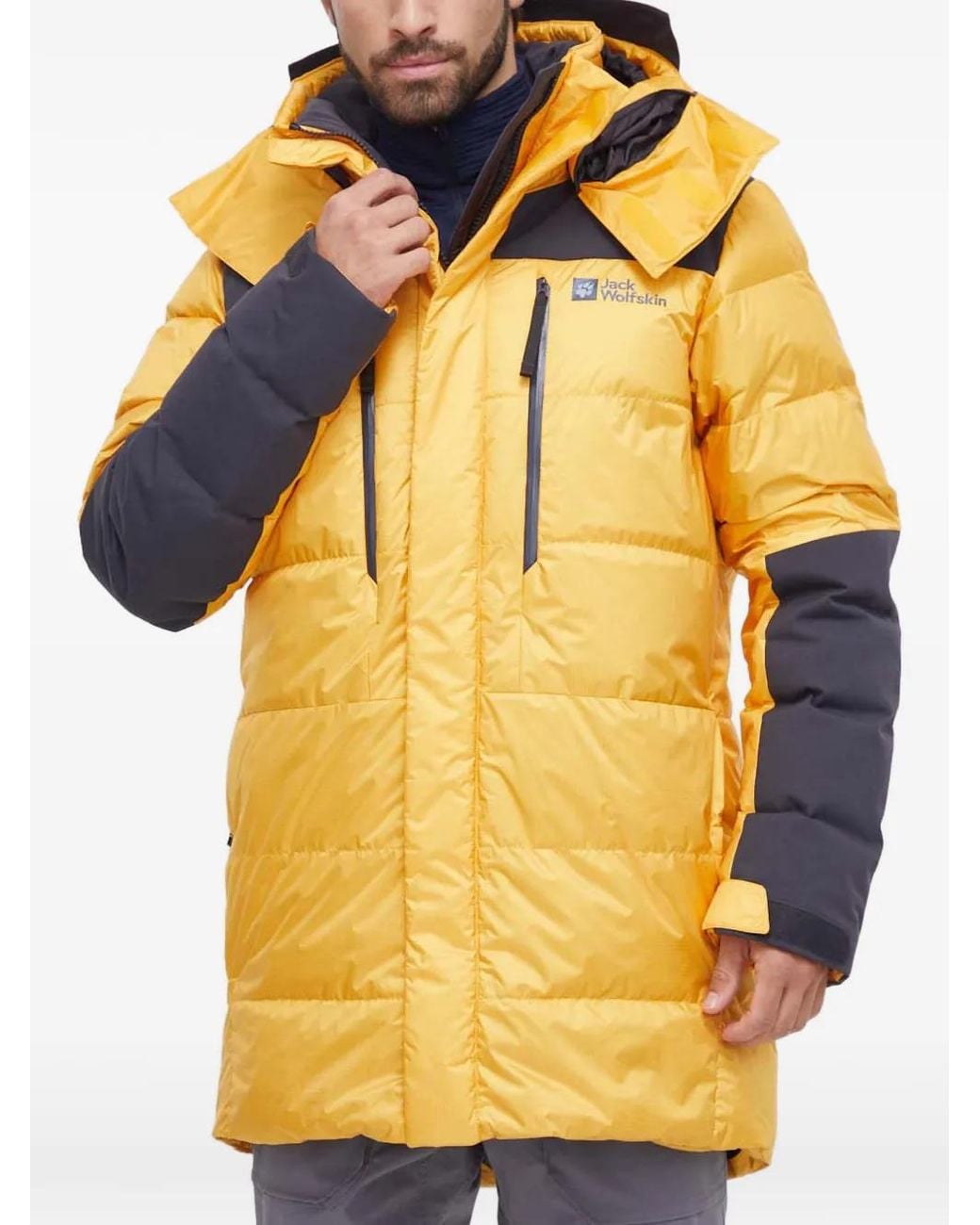 Jack Wolfskin Yellow 1995 Series Hooded Quilted Jacket for men