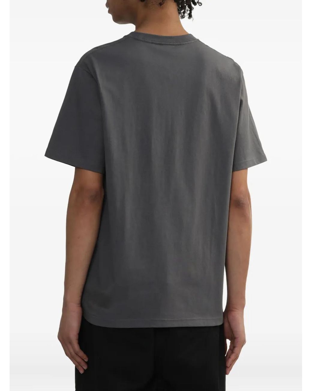 KTZ Gray T-Shirt À Poche Poitrine for men