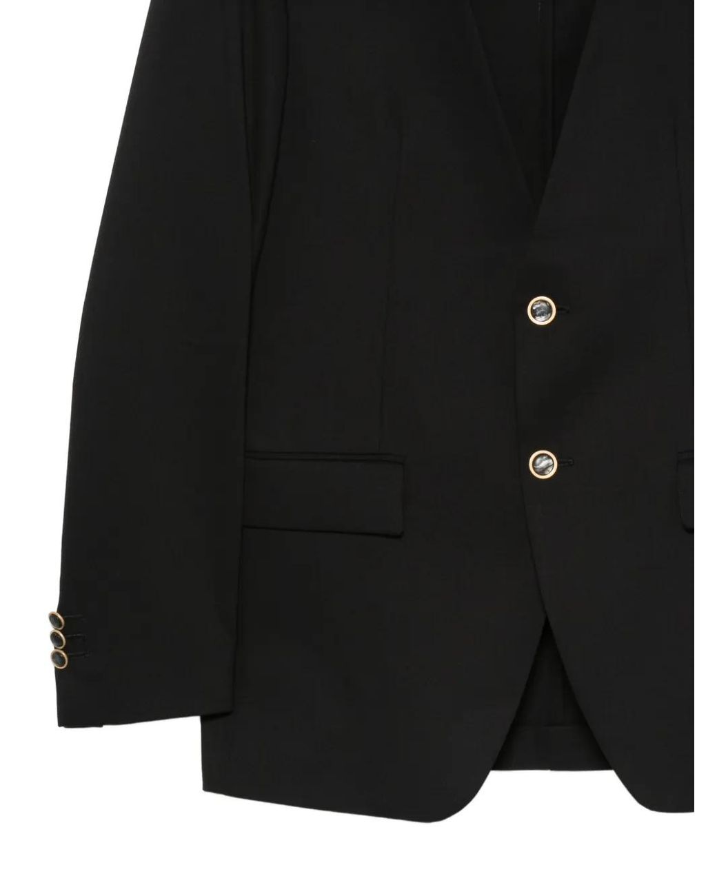 MARSĒM Black Collarless Suit for men