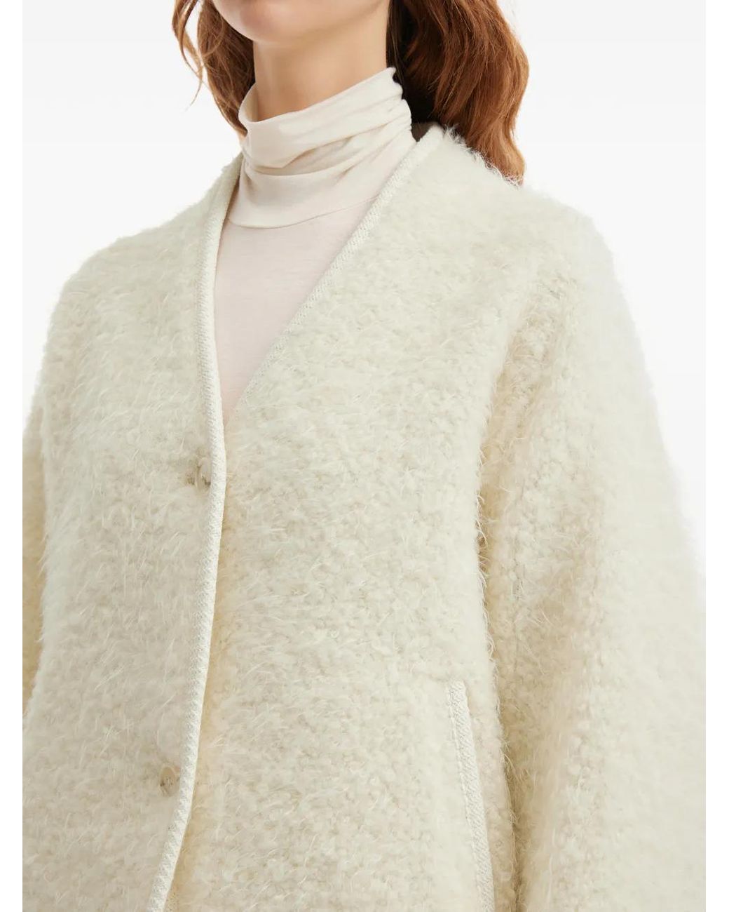 B+ AB White Button Jacket