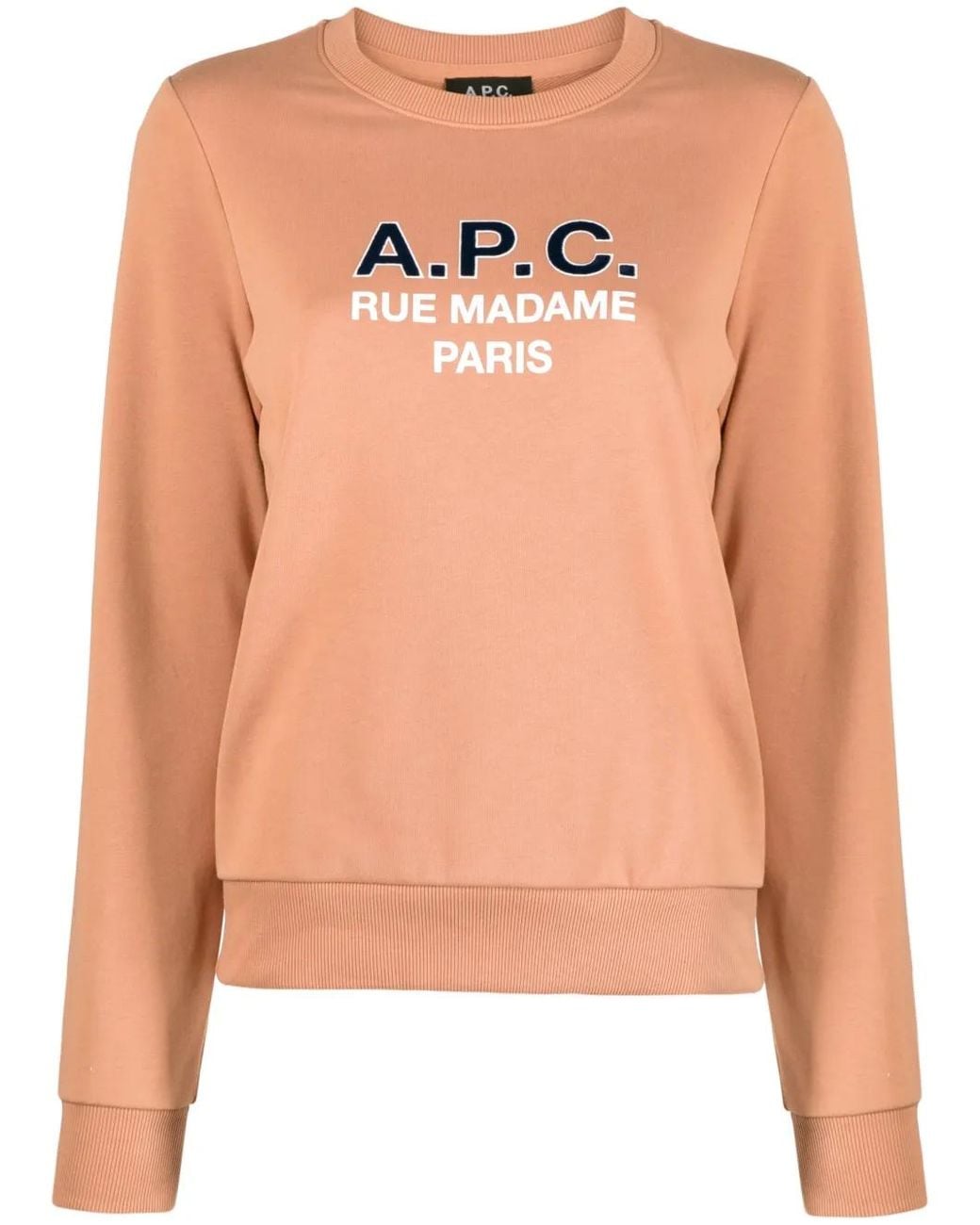 A.P.C. Pink Madame Logo-Print Cotton Sweatshirt