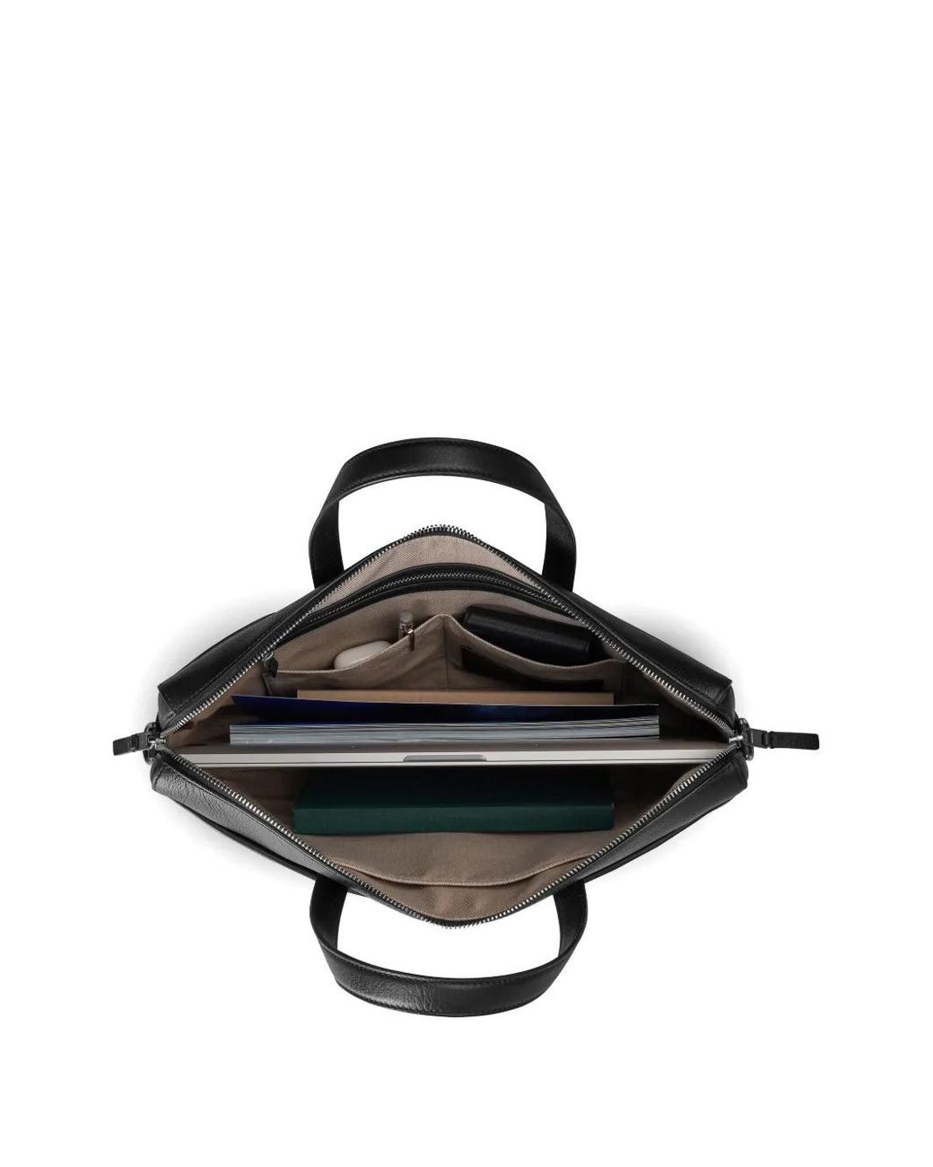 Shinola Black Canfield Leather Briefcase