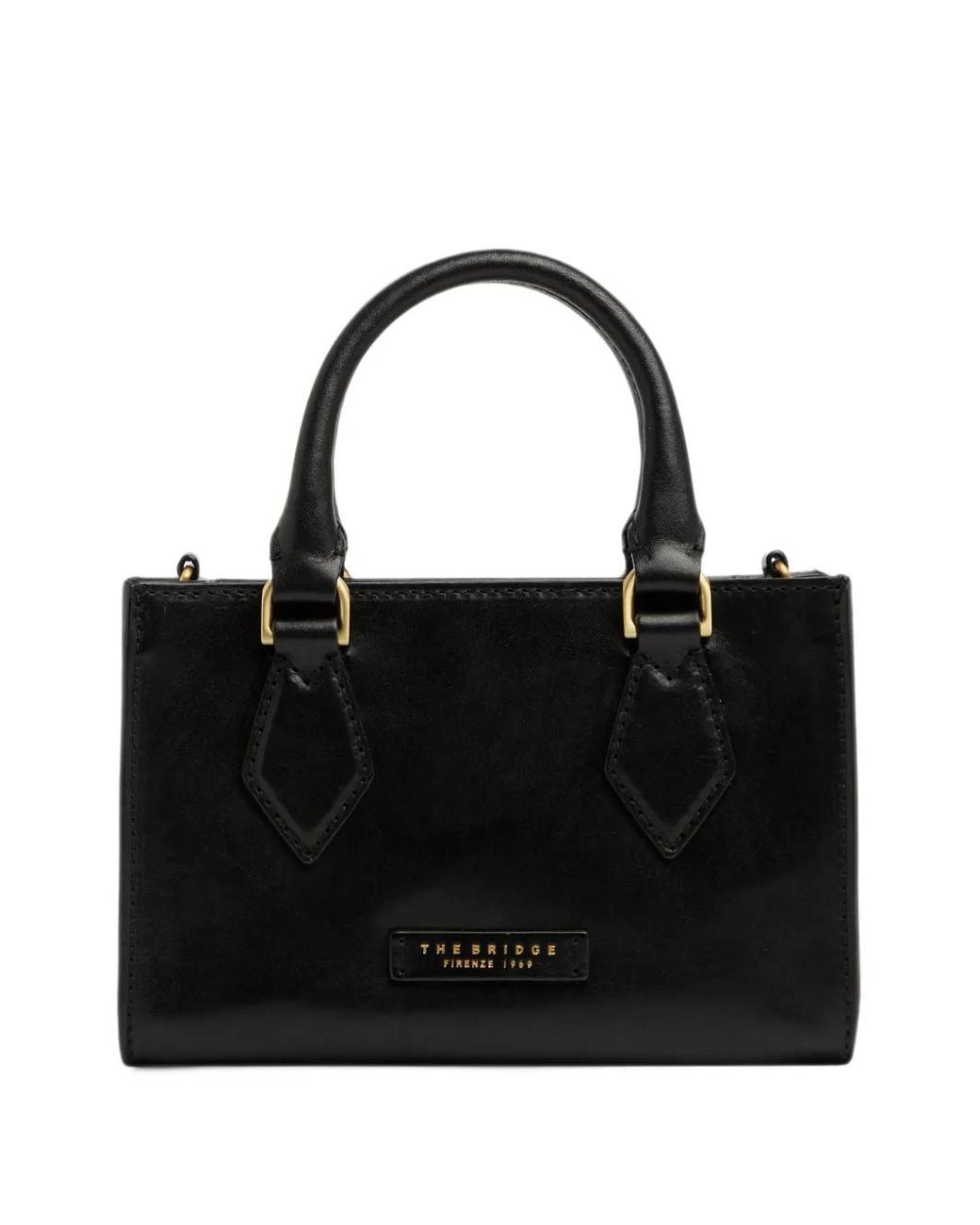 The Bridge Black Leather Tote Bag