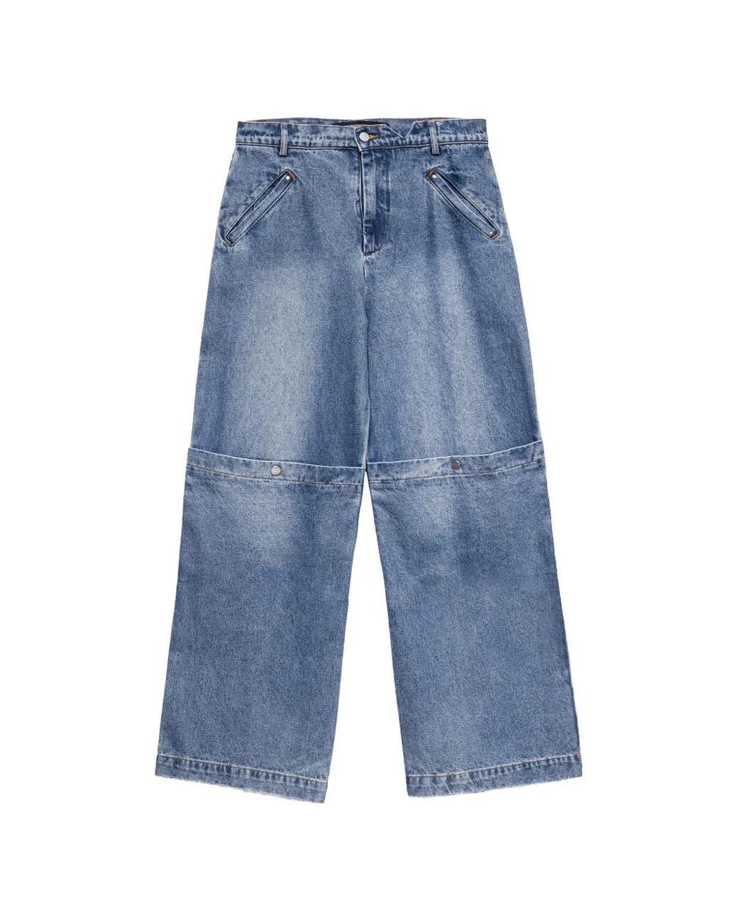 Vaqueros Con Detalle Patchwork Spencer Badu de color Blue