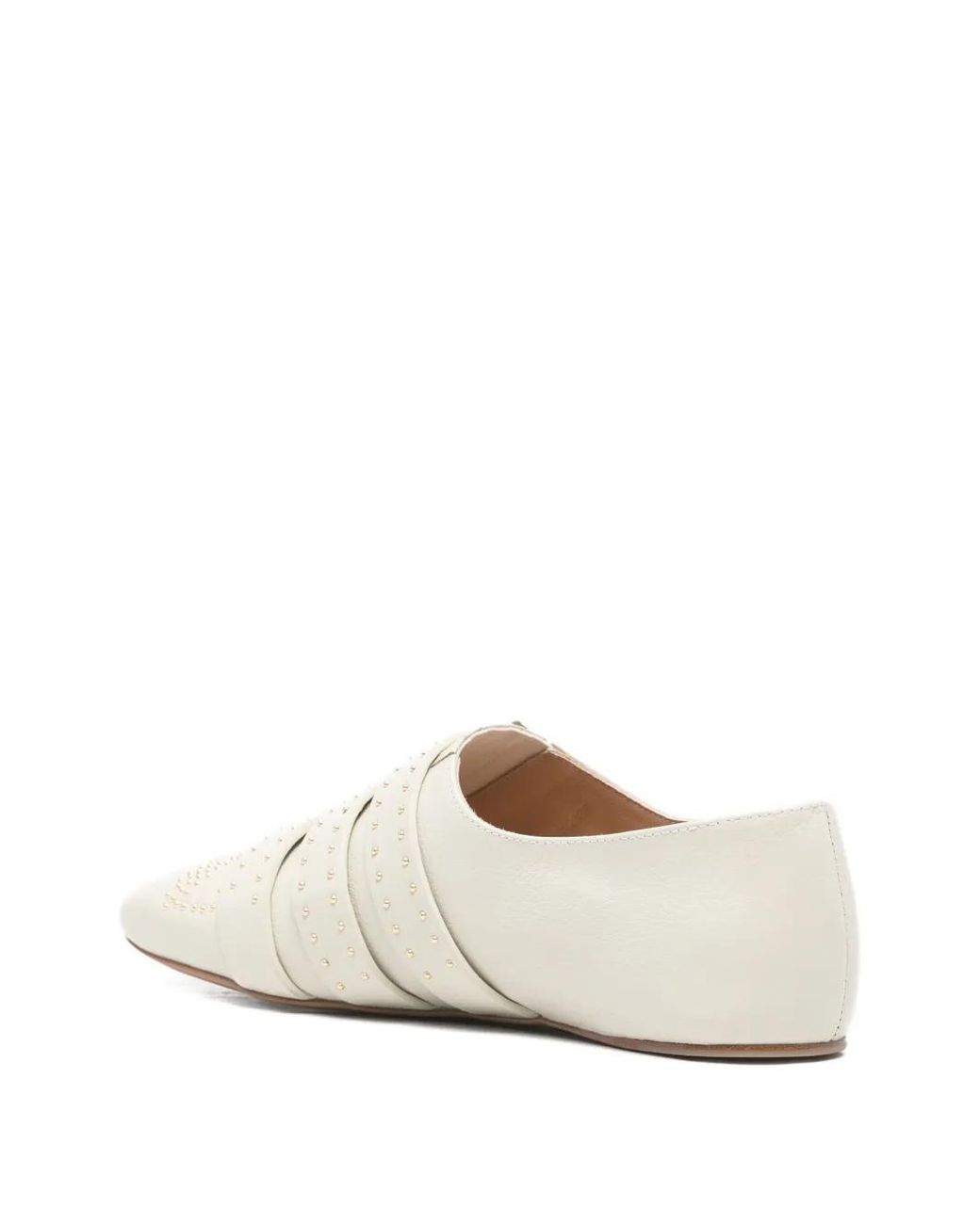 Chloé White Susanna Leather Ballets