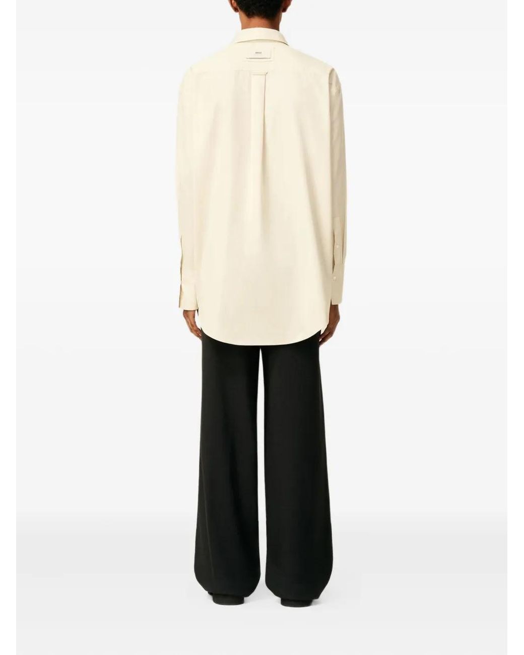 AMI White Raw-Edge Shirt