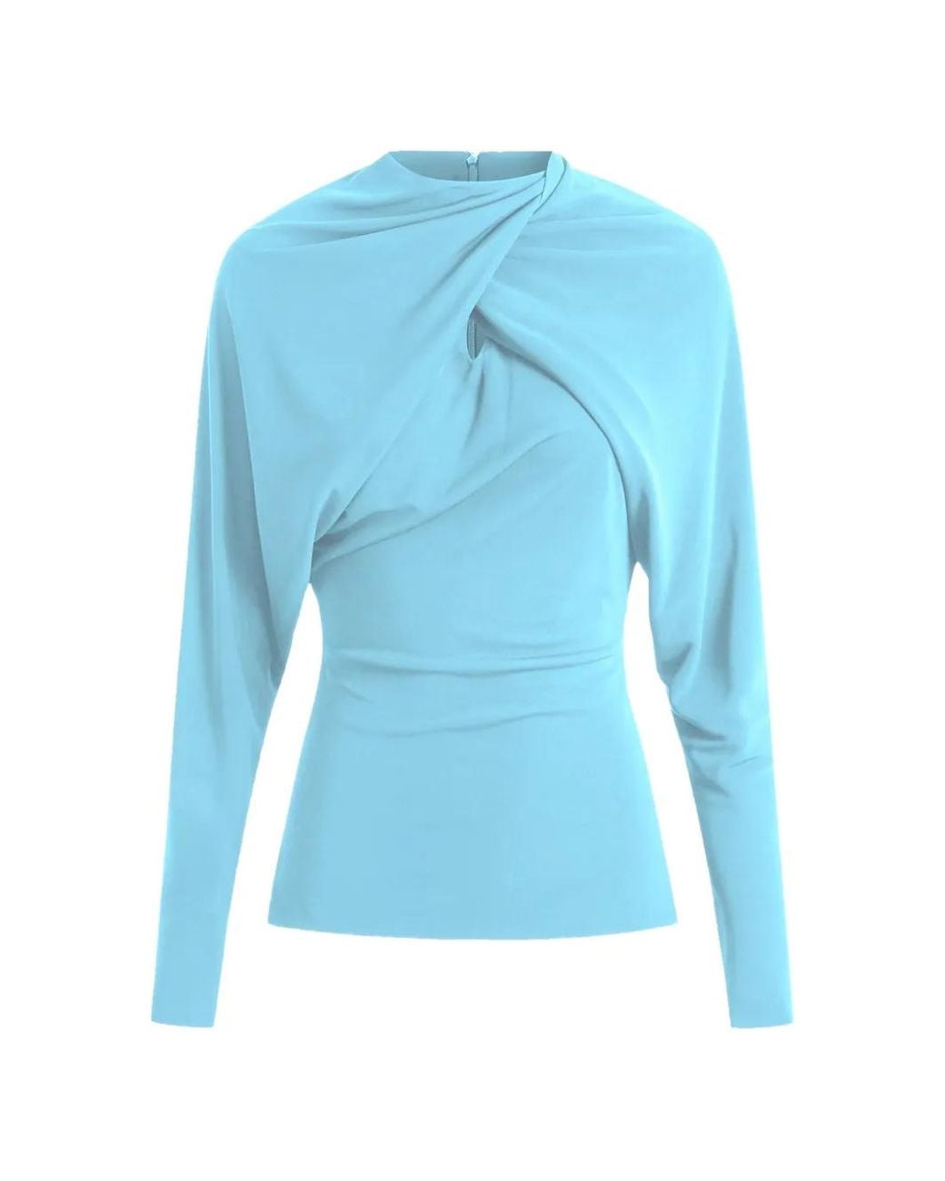 16Arlington Blue Alcide Draped Twist Top