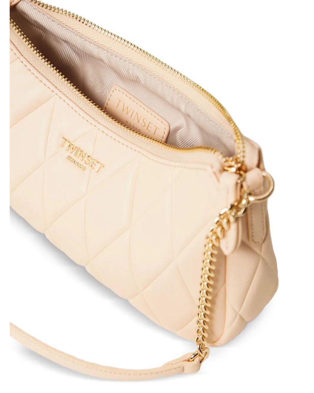 Twinset Natural Quilted Shoulder Bag