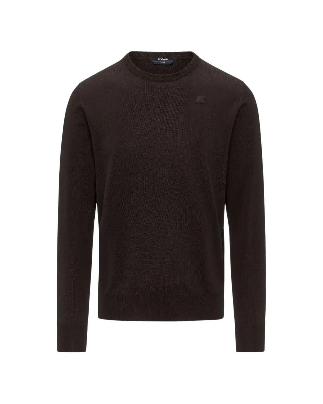 K-Way Black Sebastien Crew-Neck Sweater for men