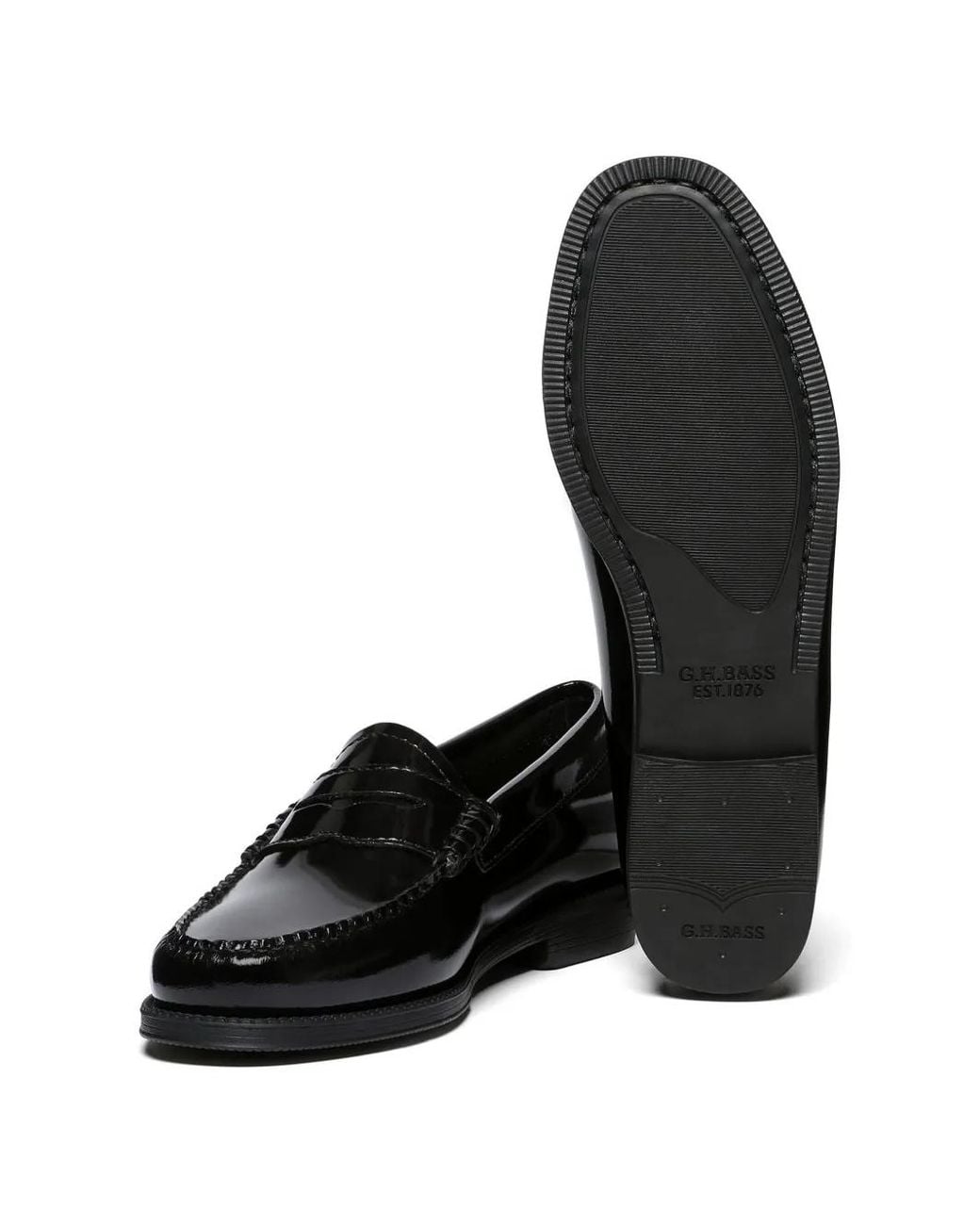 G.H.BASS Black Easy Weejuns Penny Loafers