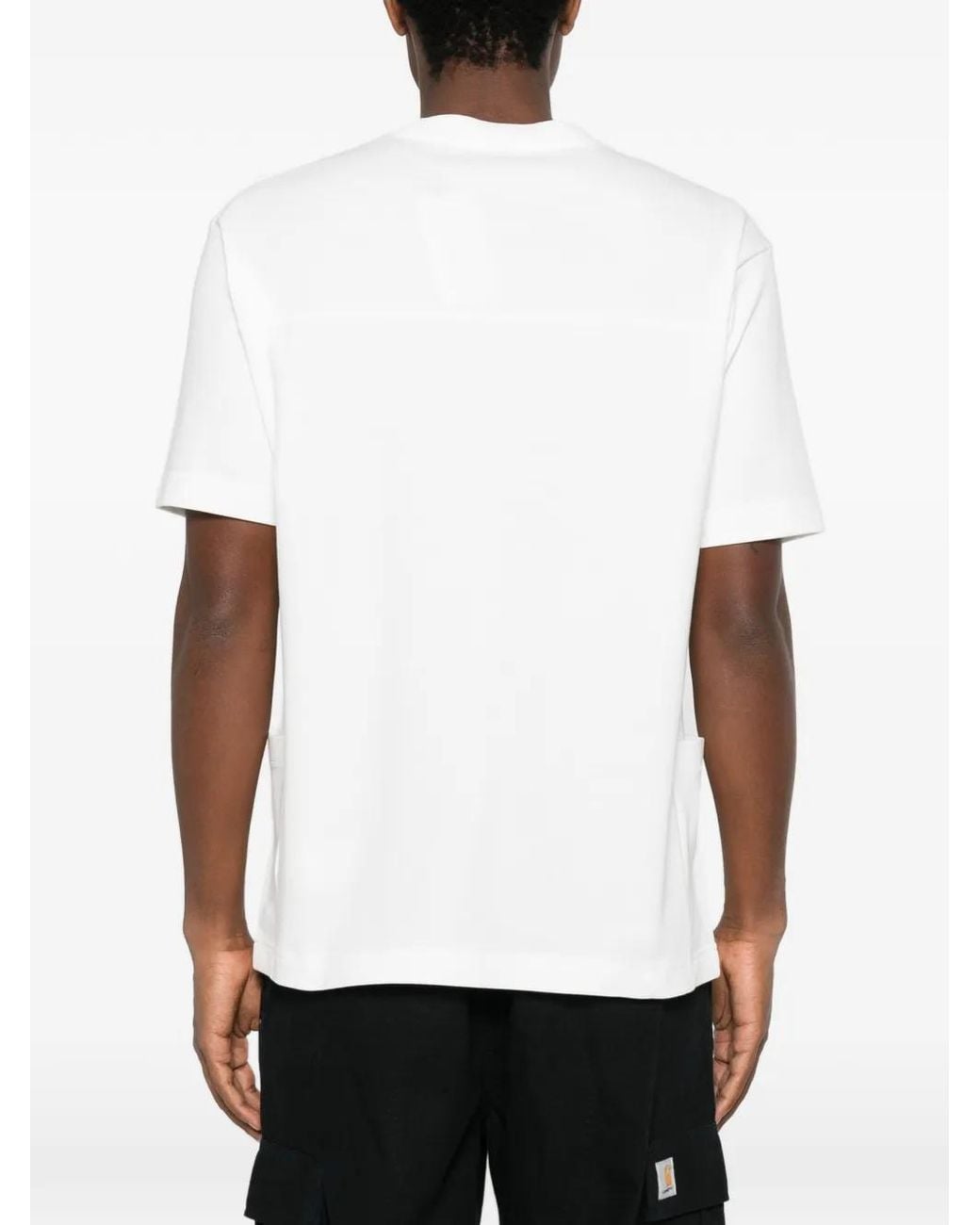 Snow Peak White Logo-Embroidered Panelled T-Shirt