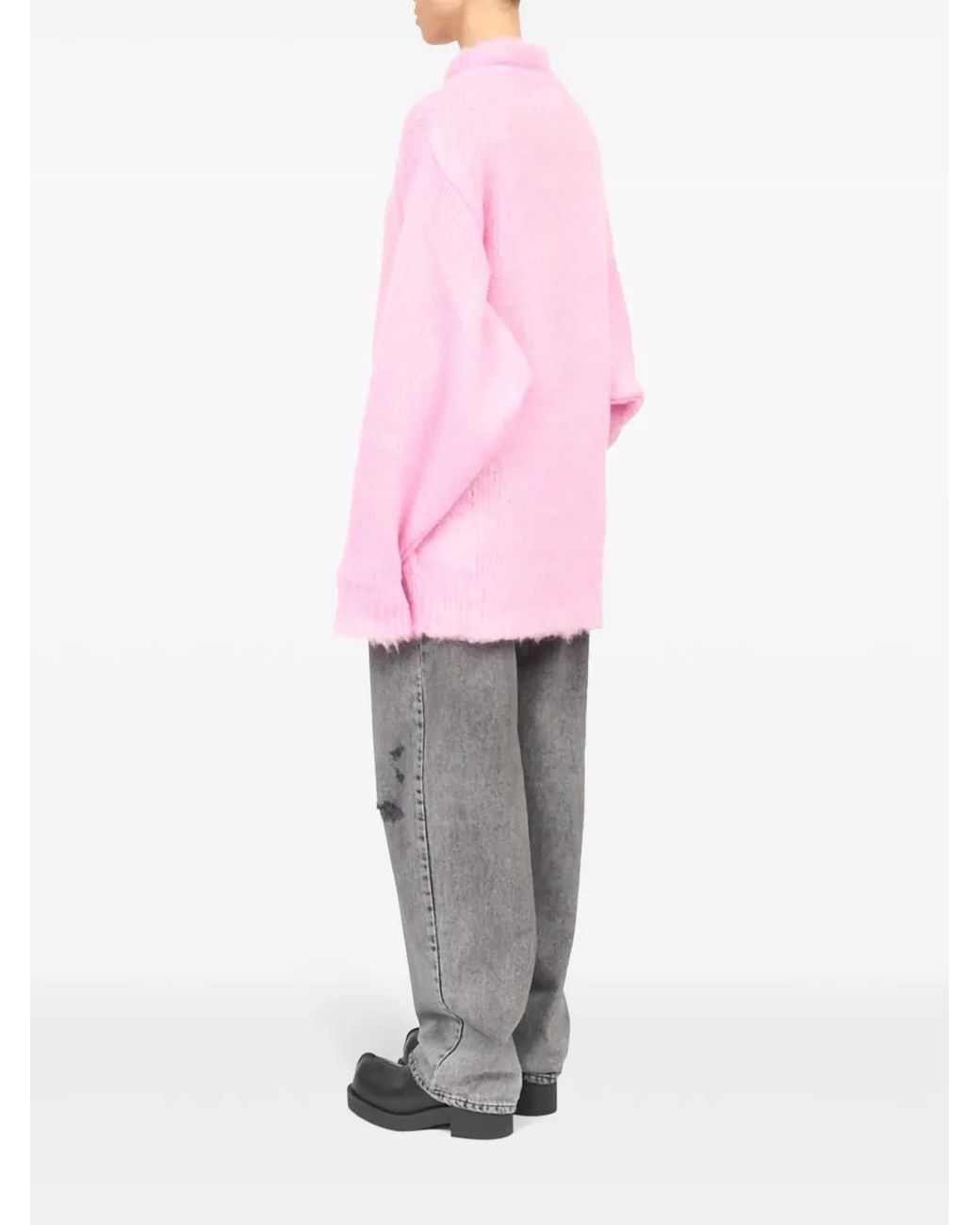 MM6 by Maison Margiela Pink Brushed Knit Sweater
