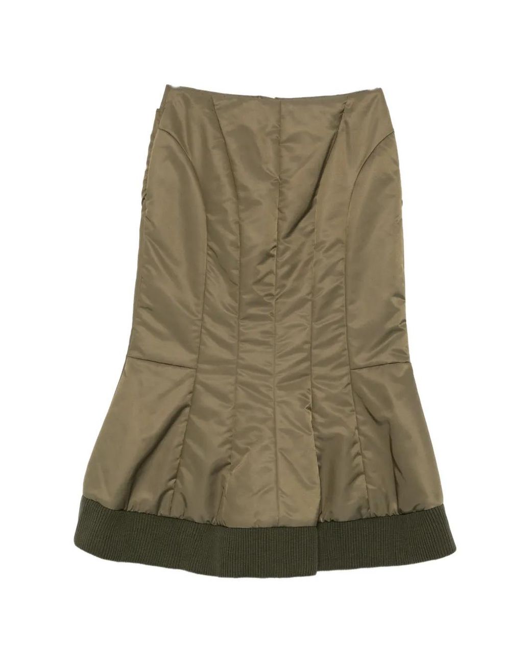 Simone Rocha Green Jupe Mi-Longue Matelassée