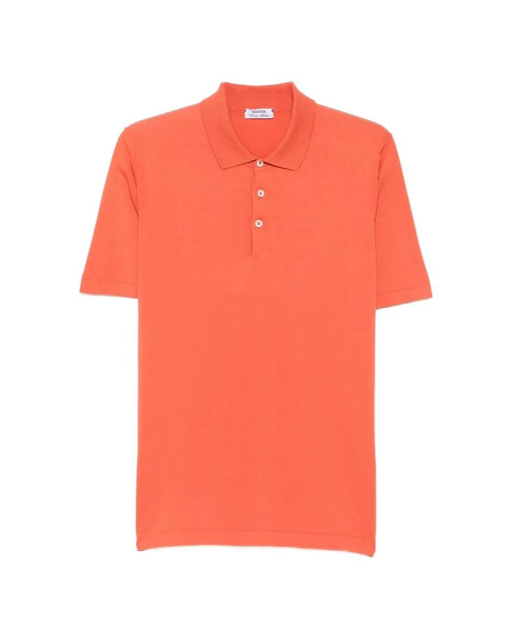 Cesare Attolini Orange Short-Sleeve Polo Shirt for men