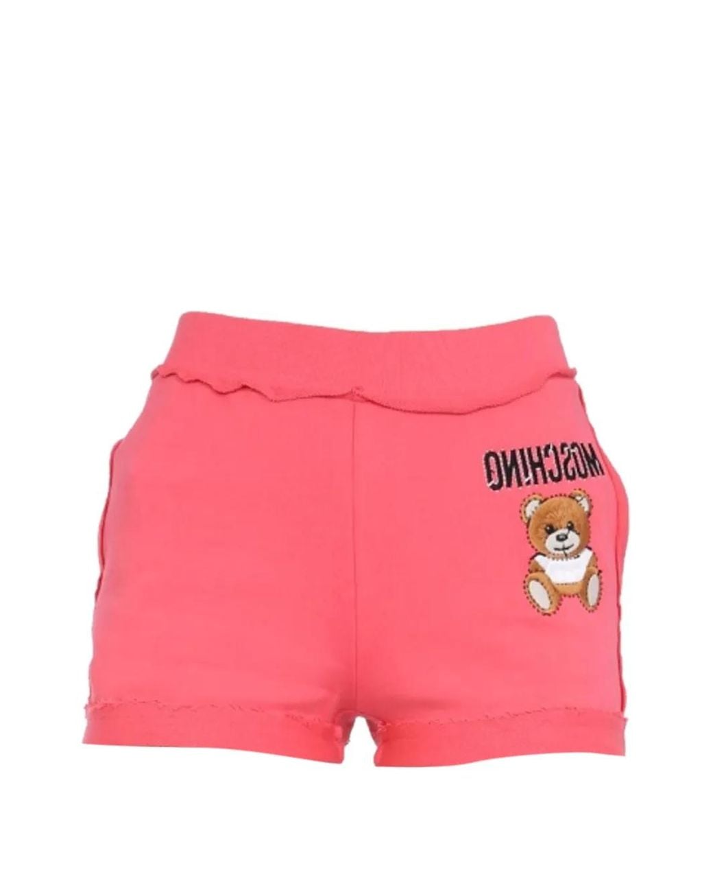 Moschino Pink Logo-Embroidered Jersey Shorts