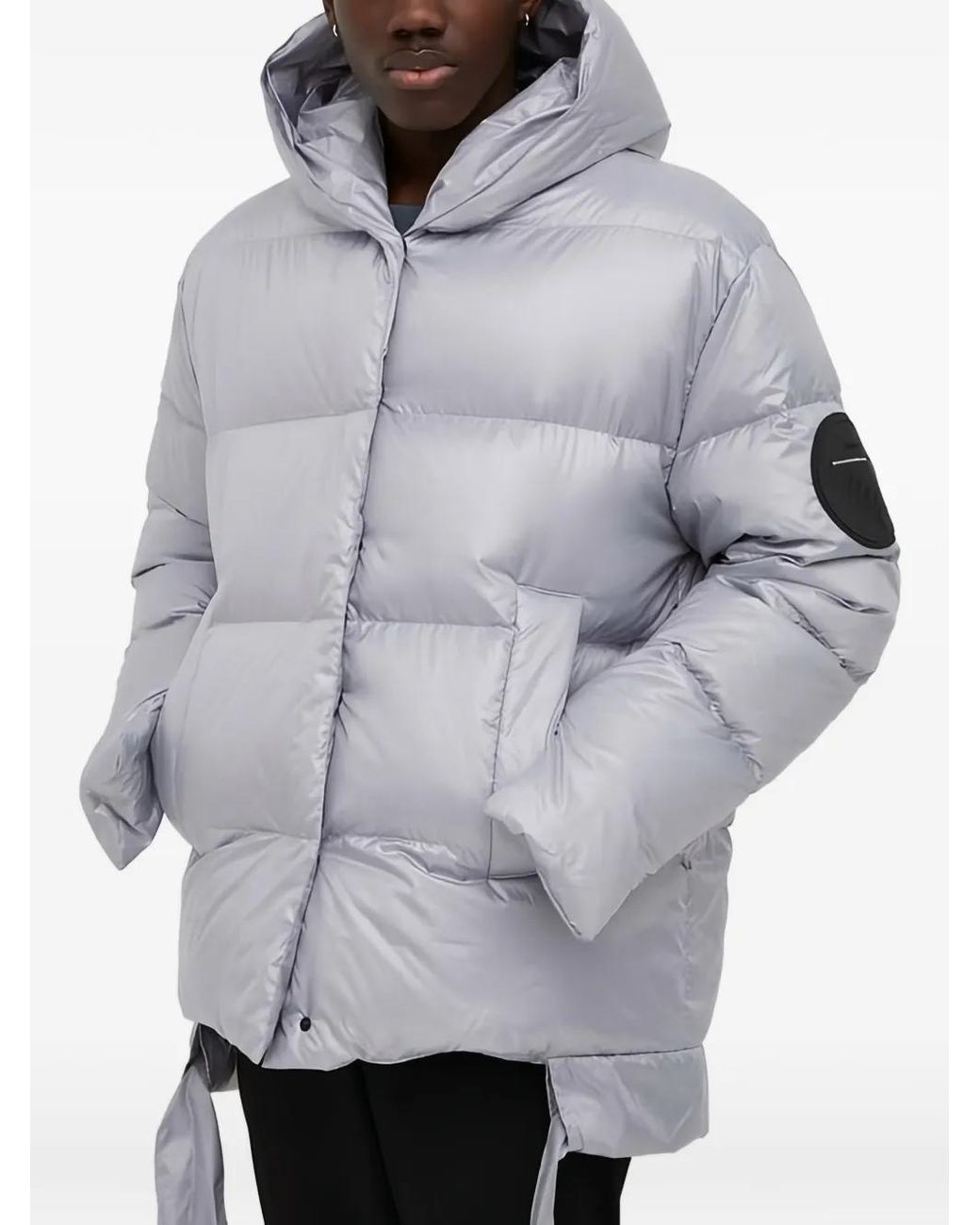 MMC Studio Gray Hooded Padded Jacket