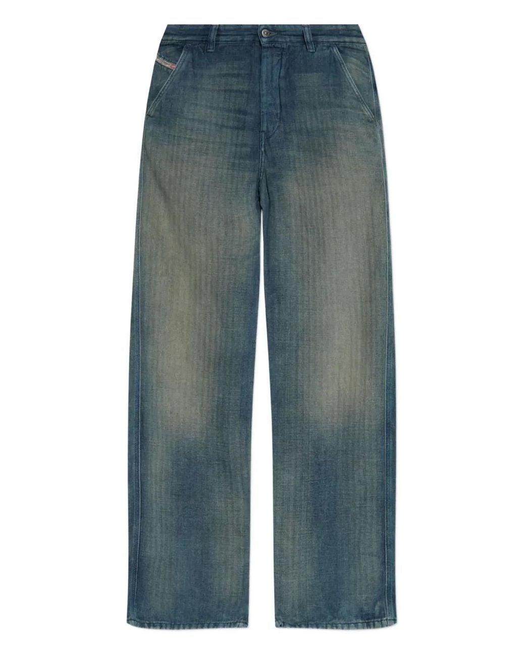 DIESEL Blue D-Phant-Chino Herringbone Jeans