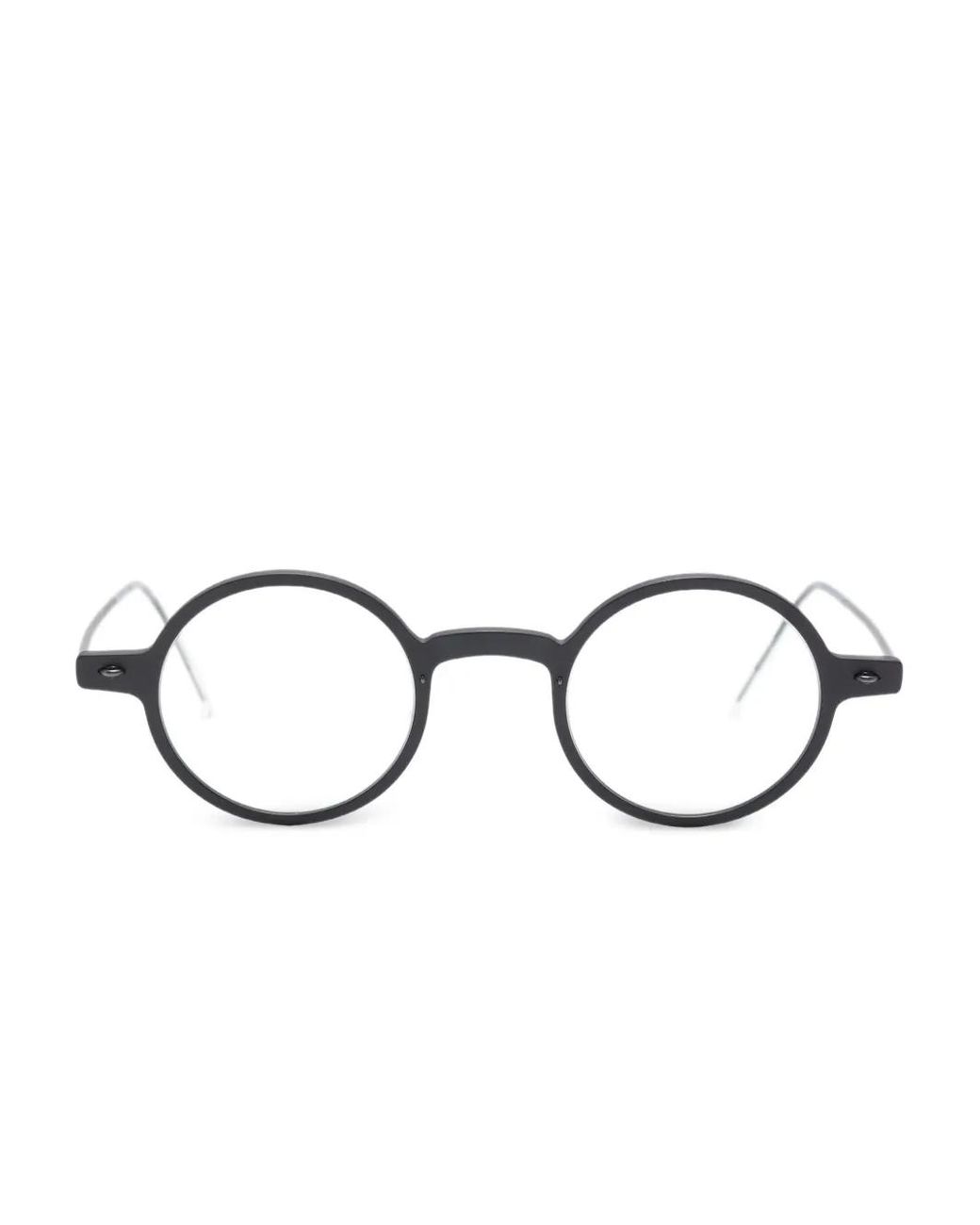 Lindberg Black Round Metal Frames Glasses