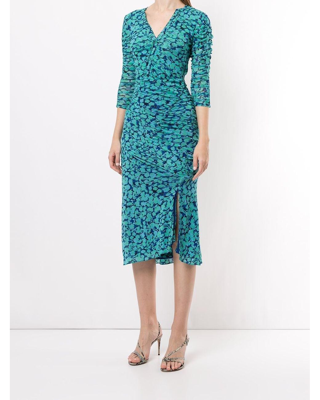 briella ruched mesh dress