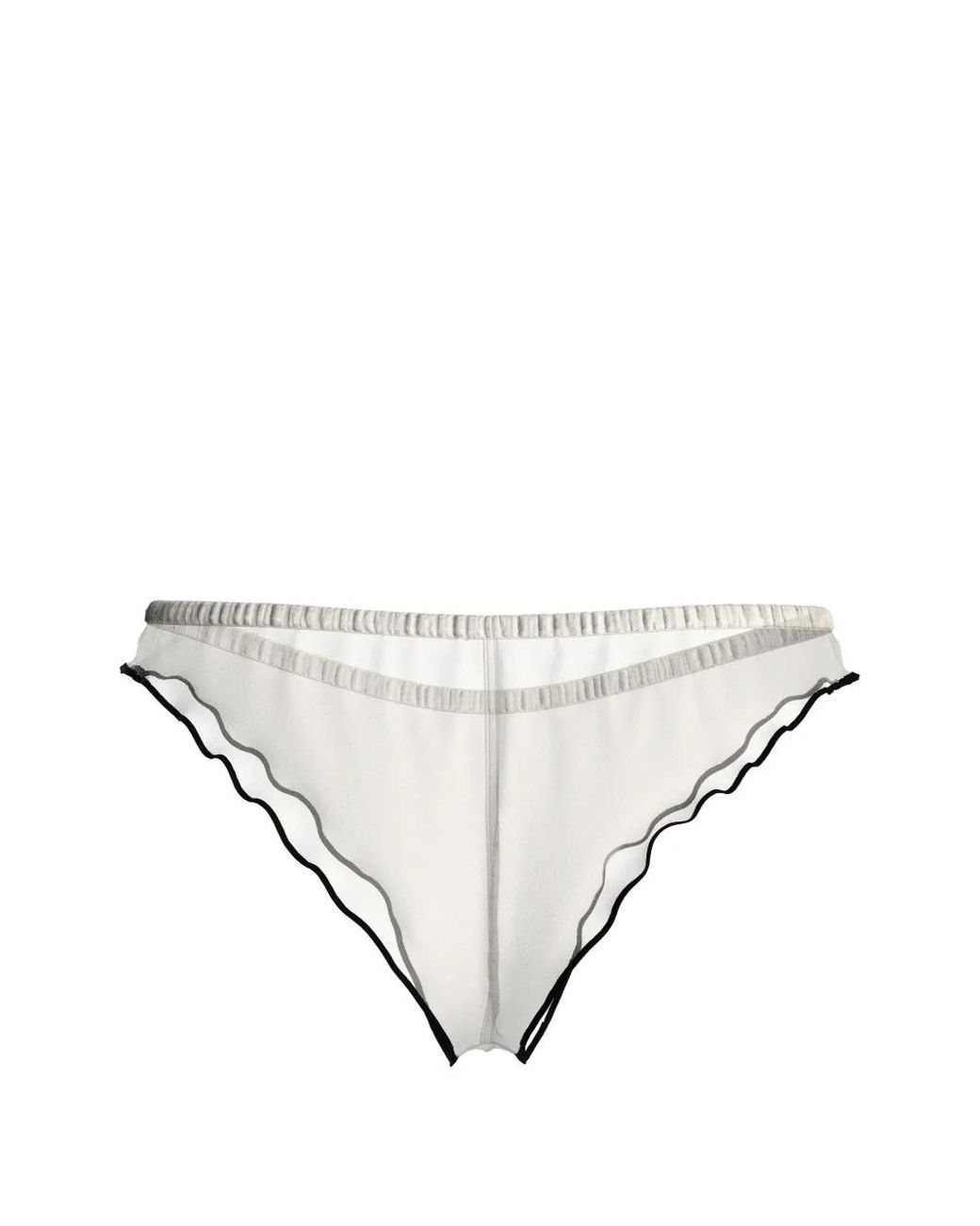 Maison Close White La Parisienne Ruffled Tanga