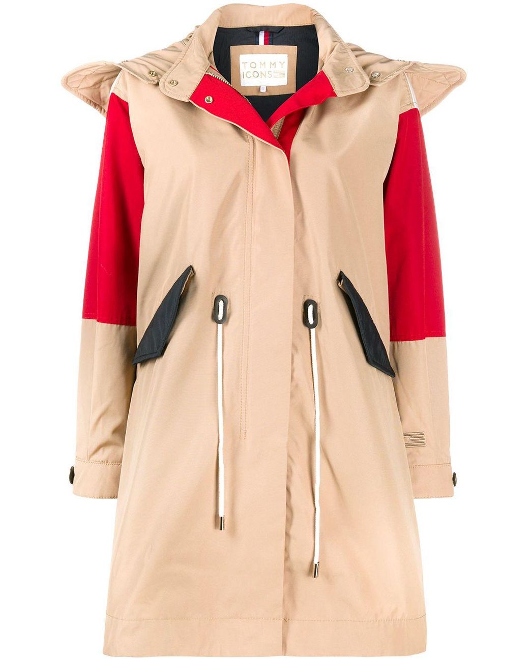 Trench colour block Tommy Hilfiger | Lyst