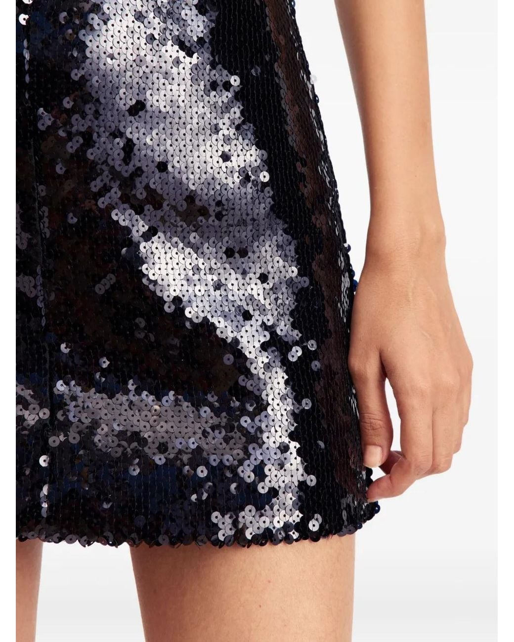 16Arlington Black Stell Sequinned Mini Dress