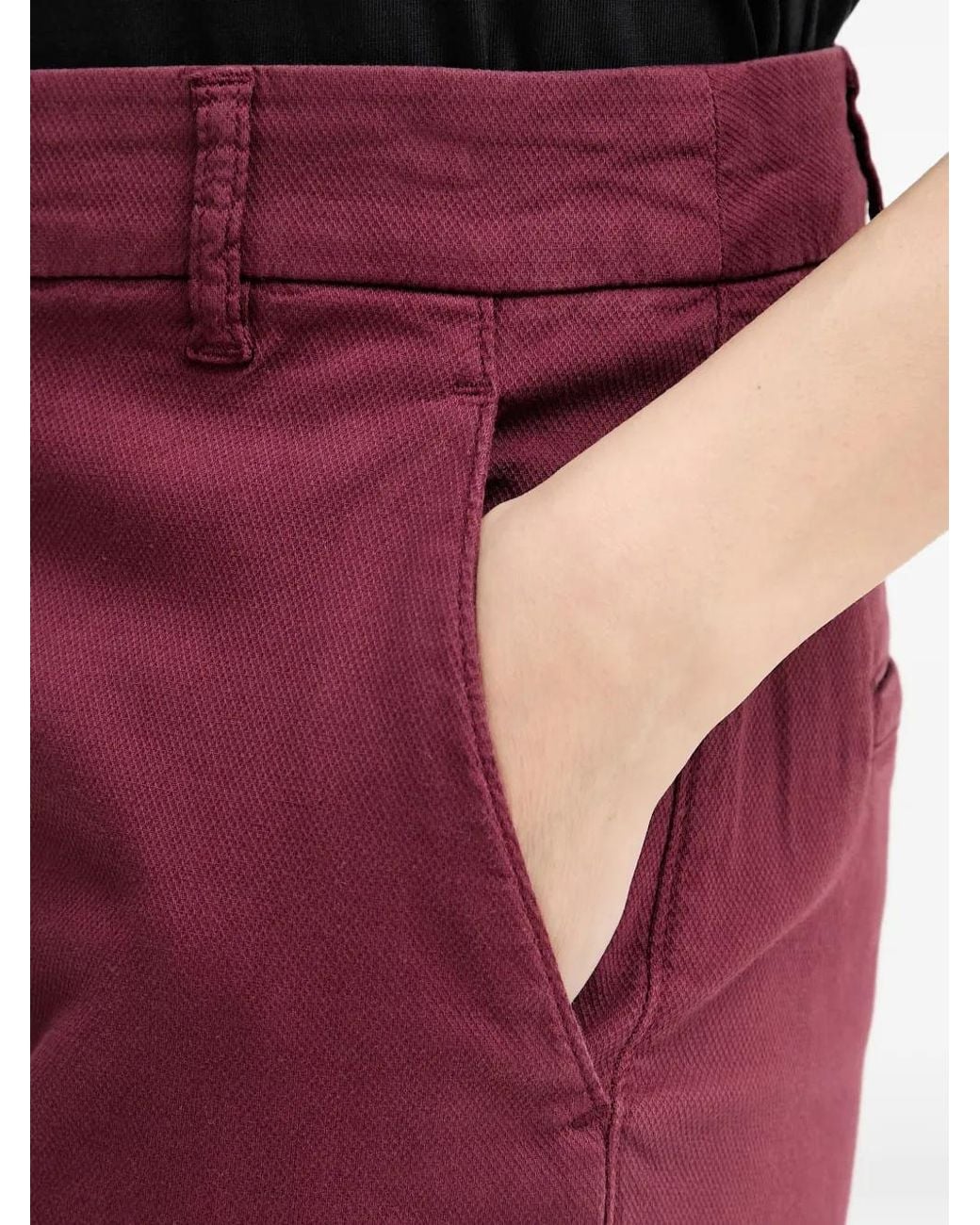 Benetton Red Straight-Leg Trousers