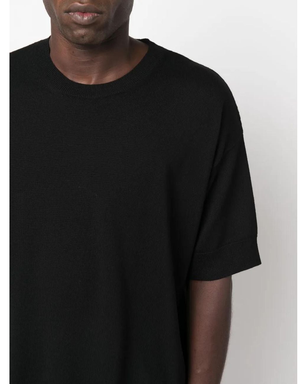 Jil Sander Black Short-Sleeve Wool T-Shirt for men