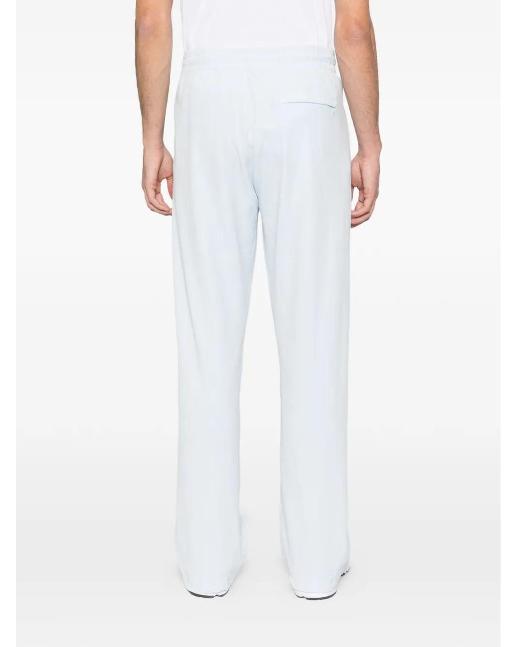 Casablanca White Velour Logo-Plaque Track Pants for men