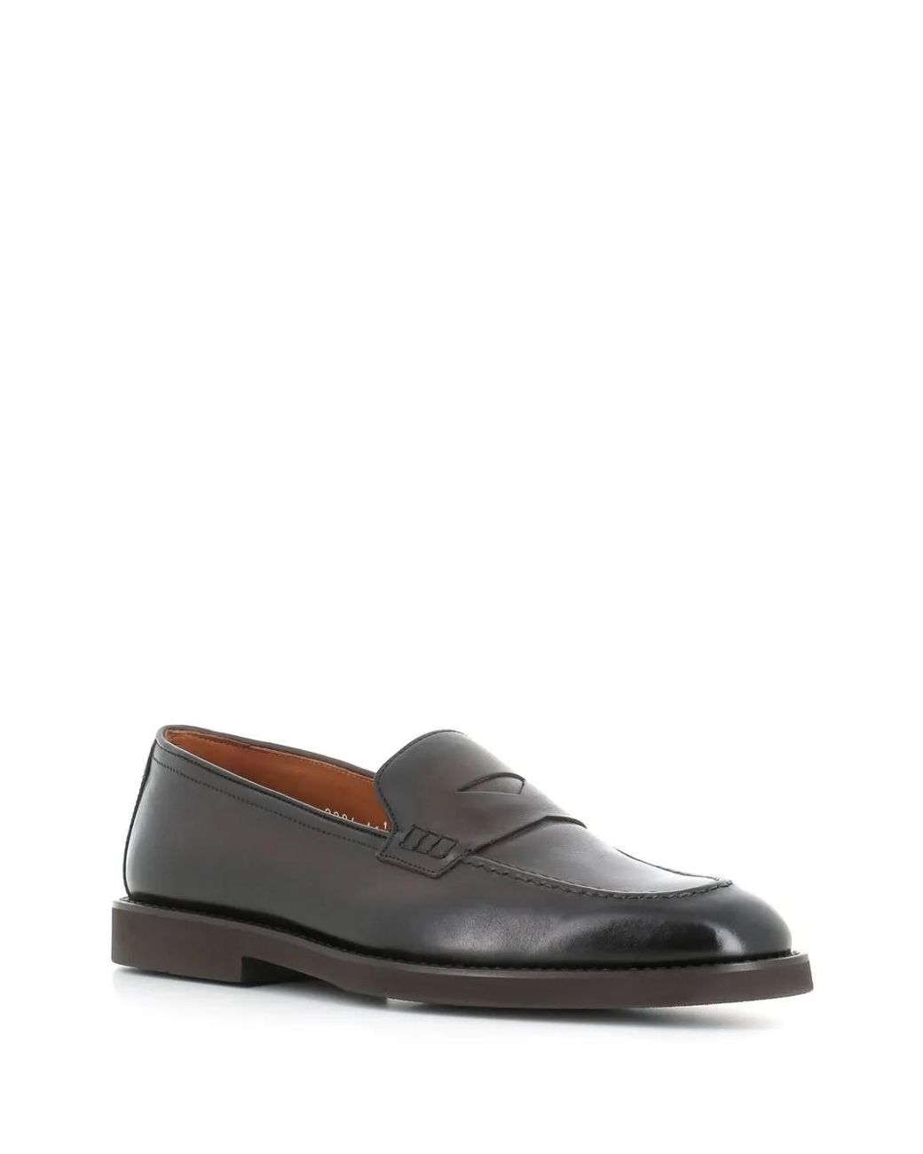Doucal's Gray Leather Loafers for men