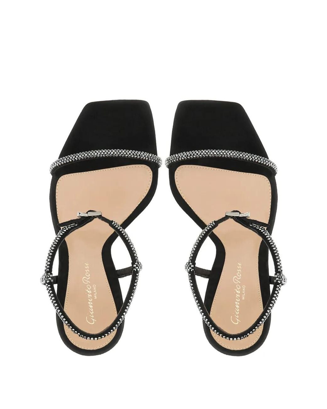 Gianvito Rossi White Mayfair Crystal Sandals