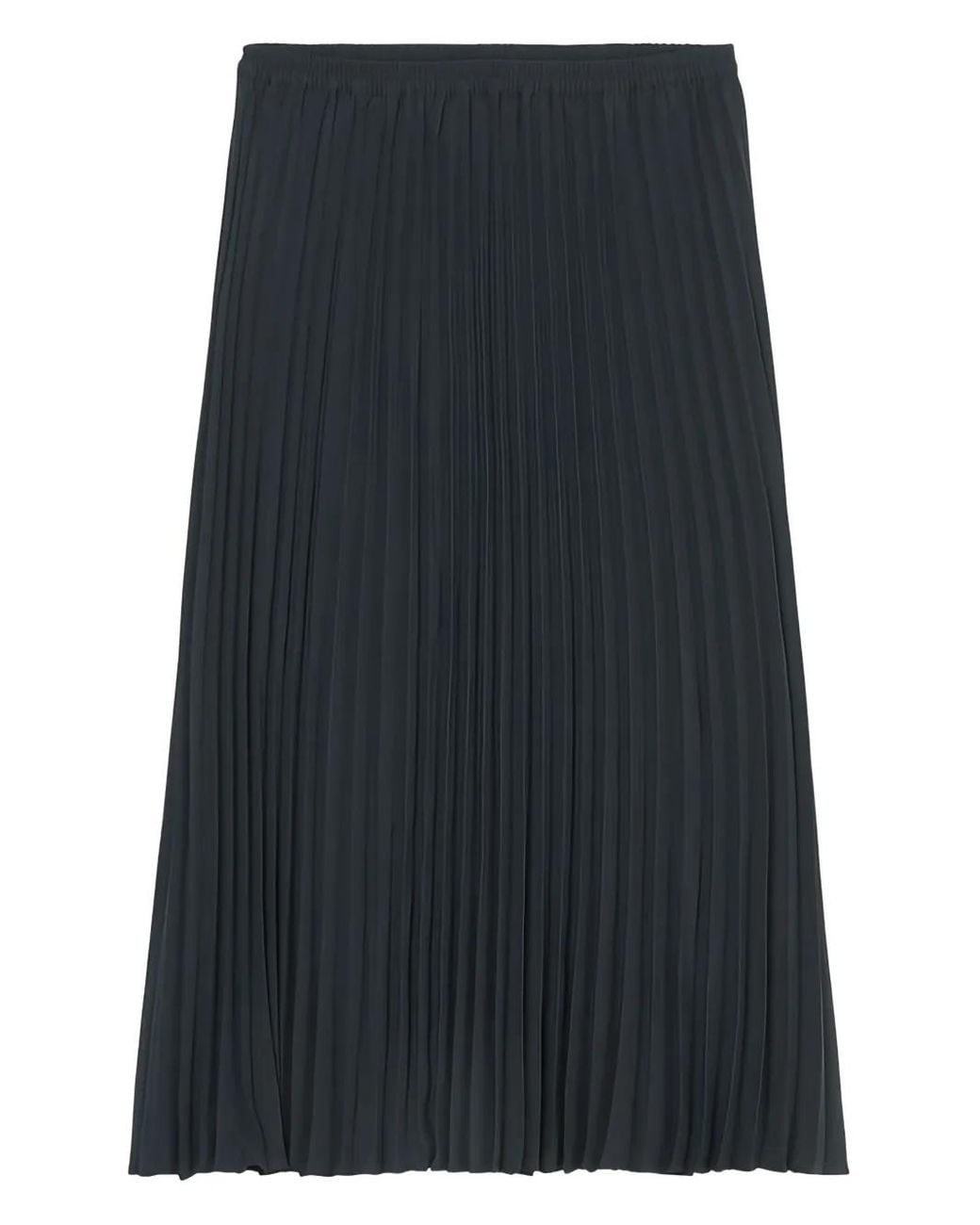 Marc O' Polo Black Pleated Midi Skirt