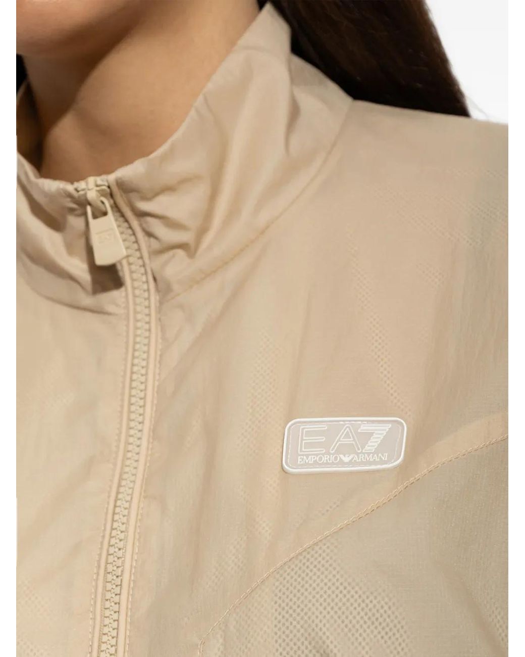 EA7 Natural Stand-Up Collar Lightweight Jacket